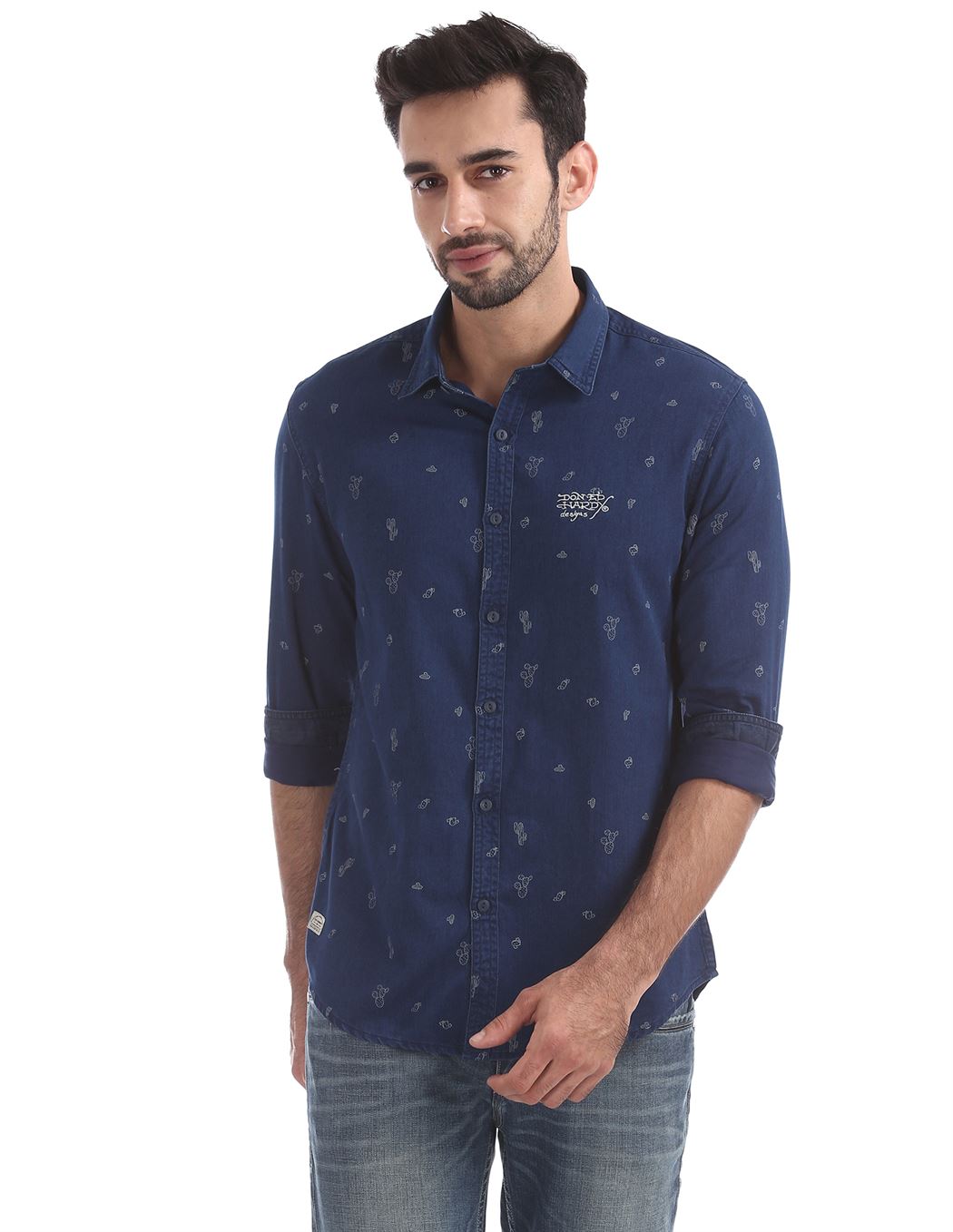 Ed Hardy Men Casual Wear Printed Shirt